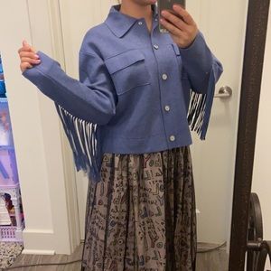 Sandro fringe cardigan. Size 1